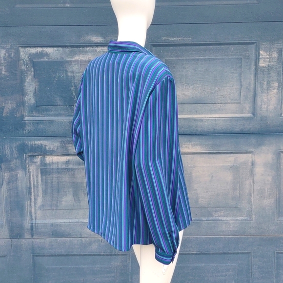 KORET LADIES MULTI-COLOR  STRIPPED BLOUSE/TOP (Plus Size 16) - Picture 14 of 17